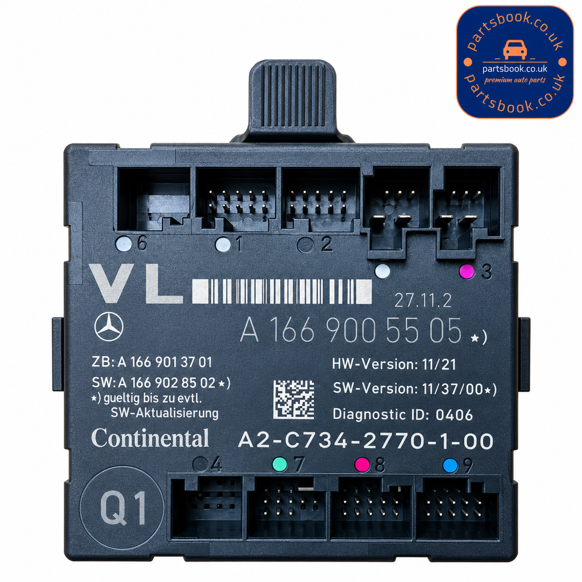 A1669005505 LEFT FRONT DOOR CONTROL MODULE W117, W246/242, W166, W176 MERCEDES
