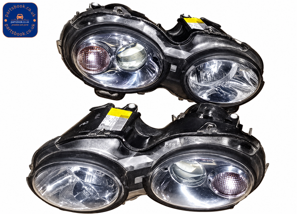 02 TO 08 JAGUAR X-TYPE FRONT HELLA PROJECTOR HEADLIGHTS Pair