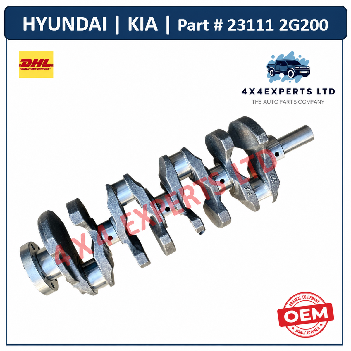 23111-2G200 Engine Crankshaft Compatible with Hyundai Sonata Santa Fe Tucson Ki