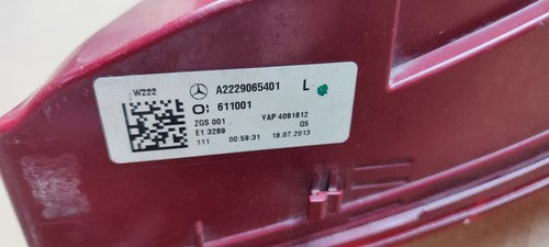 Mercedes S class S63 S65 S550 Tail Light Left A2229065401 - Used Auto Part