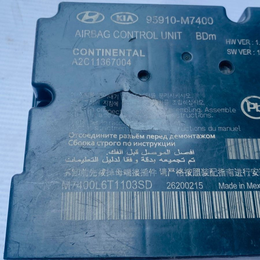 95910-M7400 AIRBAG CONTROL UNIT MODULE 1.6L - GAMMA, 2.0L - NU HUNDAI KIA - Used Auto Part